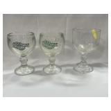 3 LARGE MARGARITA GLASSES
