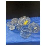 6PC GLASS RING HOLDERS, TRINKET BOX, TOOTHPICK