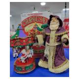 ELECTRONIC CAROUSEL MUSIC BOX & SANTA CLAUS