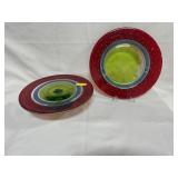 DECO ART SERVING PLATE AND CAKE STAND