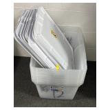 10 PLASTIC TOTES W/LIDS