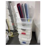 10 PLASTIC TOTES W/LIDS