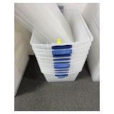 10 PLASTIC TOTES W/LIDS