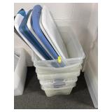 10 PLASTIC TOTES W/LIDS