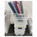 10 PLASTIC TOTES W/LIDS