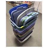10 PLASTIC TOTES W/LIDS