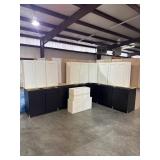 Midnight Black/White Shaker Cabinet Set