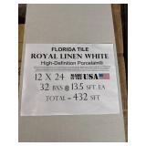 [432sft]  12"x24" Royal Linen White Florida Tile