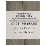 [465sft] 6"x24" Timber Gray Florida Tile
