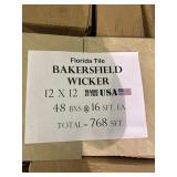 [768sft] Bakersfield Wicker 12"x12" Florida Tile