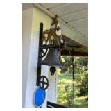 4 CAST IRON WALL MOUNT BELLS:
