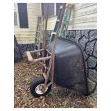 HAME MADE WHEEL BARROW AND HOSE REEL