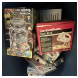 TOTE W/ MISC. HOUSEHOLD ITEMS