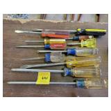 11 ASSORTED SCREWDRIVERS