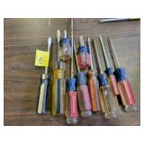 10 ASSORTED SCREWDRIVERS