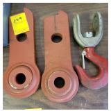 2 PLOW LIFT ARM CONNECTOR AND CHAIN HOOK