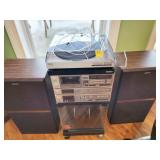 SONY HOME STEREO WITH SPEAKERS AND TURNTABLE