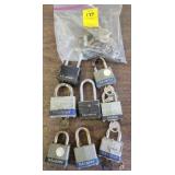 8 PADLOCKS AND KEYS