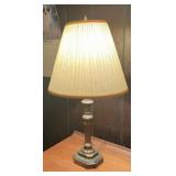 3 BRASS TABLE LAMPS WITH SHADES