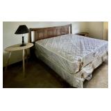FULL SIZE BED (HEADBOARD, MATTRESS), OCTAGINAL