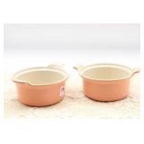 PAIR LE CRUESET # 14  COCOTTE CASSEROLES PAIR LE CRUESET # 14  COCOTTE CASSEROLES