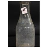 NORRIS CREAMERY EMBOSSED MILK BOTTLE NORRIS CREAMERY EMBOSSED MILK BOTTLE