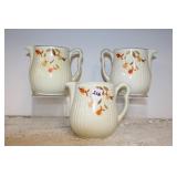 (3) JEWEL TEA PITCHERS (3) JEWEL TEA PITCHERS