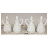 (4) WESTMORELAND PANELED GRAPE CRUETS (4) WESTMORELAND PANELED GRAPE CRUETS