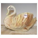 UNMARKED SWAN POTTERY PLANTER UNMARKED SWAN POTTERY PLANTER