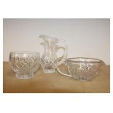 (3) PCS WATERFORD CRYSTAL "ARAGLIN" (3) PCS WATERFORD CRYSTAL "ARAGLIN"