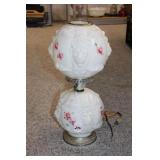 MILK GLASS ELECTRIC GONE WITH THE WIND LAMP MILK GLASS ELECTRIC GONE WITH THE WIND LAMP