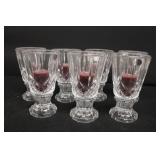 (7) 2 PC LEAD CRYSTAL CANDLEHOLDERS (7) 2 PC LEAD CRYSTAL CANDLEHOLDERS