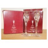GORHAM CRYSTAL CANDLEHOLDER PAIR GORHAM CRYSTAL CANDLEHOLDER PAIR