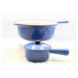 (2) LE CRUSET FRANCE CAST IRON P[ANS (2) LE CRUSET FRANCE CAST IRON P[ANS