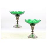 PAIR TOWLE STERLING WEIGHTED COMPOTES PAIR TOWLE STERLING WEIGHTED COMPOTES