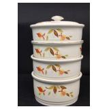 JEWEL TEA 4 PC STACKING CASSEROLE SET JEWEL TEA 4 PC STACKING CASSEROLE SET