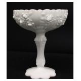 FENTON "CABBAGE ROSE" COMPOTE FENTON "CABBAGE ROSE" COMPOTE