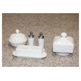 (5) PCS WESTMORELAND MILK GLASS (5) PCS WESTMORELAND MILK GLASS