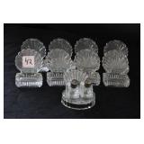 (8) FOSTORIA "SEASHELL" PLACECARD HOLDERS (8) FOSTORIA "SEASHELL" PLACECARD HOLDERS