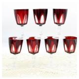 SET OF (7) GOTHIC WINE GLASSES SET OF (7) GOTHIC WINE GLASSES