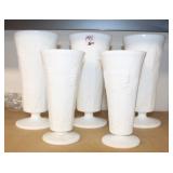 (5) WESTMORELAND "PANELED GRAPE" VASES (5) WESTMORELAND "PANELED GRAPE" VASES