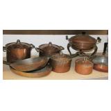 (9) PIECES COPPER COOKWARE (9) PIECES COPPER COOKWARE