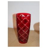 RUBY AND CLEAR VASE RUBY AND CLEAR VASE