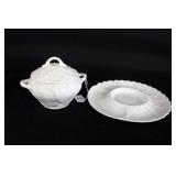 COALPORT COVERED SAUCE & ARTICHOKE PLATE COALPORT COVERED SAUCE & ARTICHOKE PLATE