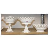 (5) PCS WESTMORELAND MILK GLASS (5) PCS WESTMORELAND MILK GLASS