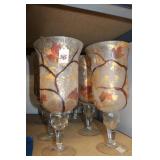 (6) HURRICANE VASES (6) HURRICANE VASES