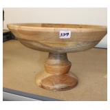 SMITH & HAWKEN WOOD DECORATIVE COMPOTE SMITH & HAWKEN WOOD DECORATIVE COMPOTE