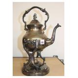 SILVER ON COPPER TILTING TEAPOT SILVER ON COPPER TILTING TEAPOT