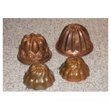 (4) COPPER MOLDS (4) COPPER MOLDS