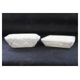 (2) WESTMORELAND MILK GLASS ASHTRAYS (2) WESTMORELAND MILK GLASS ASHTRAYS